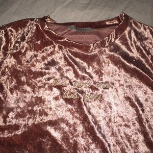 Papaya pink velvet shirt